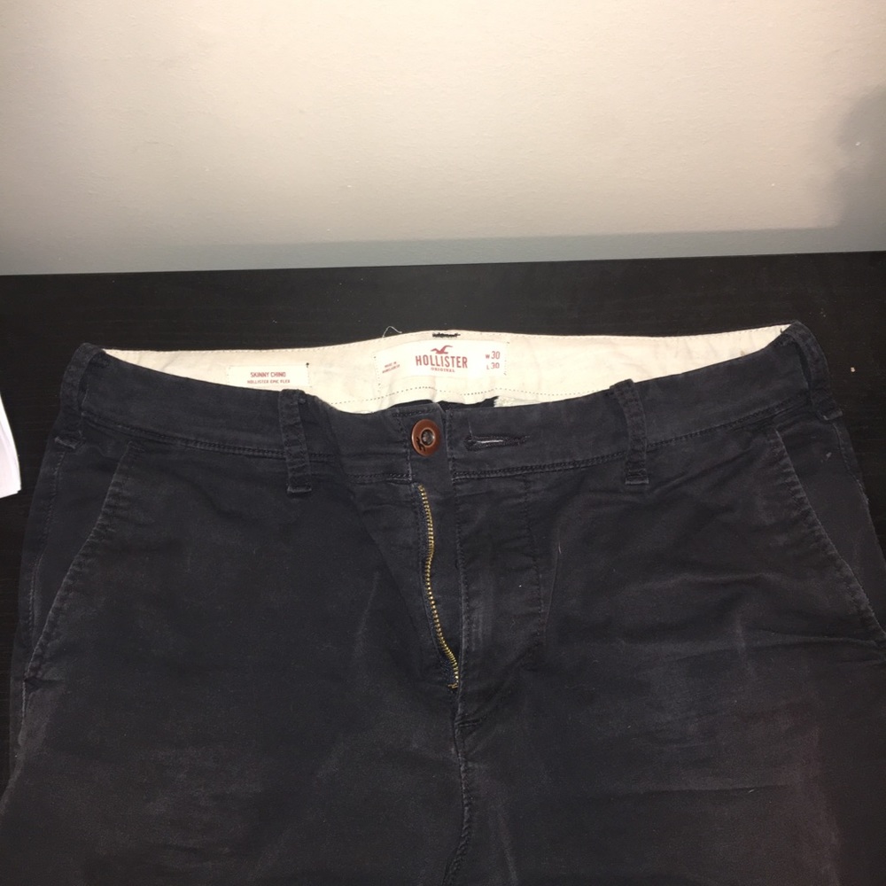 black hollister skinny chinos